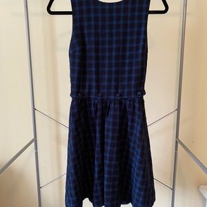 Navy and Black patterned sleeveless dress